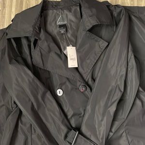 Lane Bryant Long Nylon Trench Coat Size 16 NWT